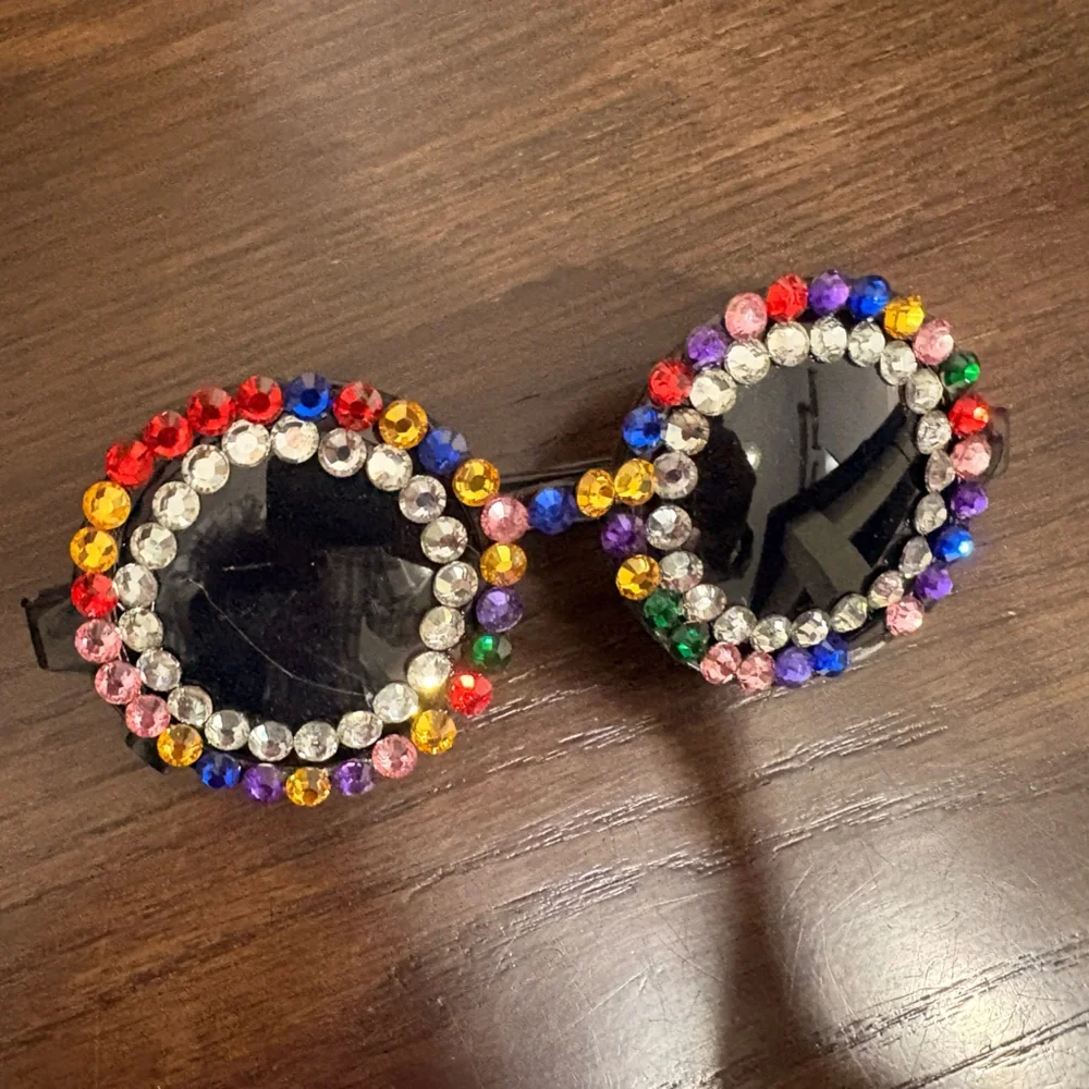 Colorful Rhinestone Round kid Sunglasses